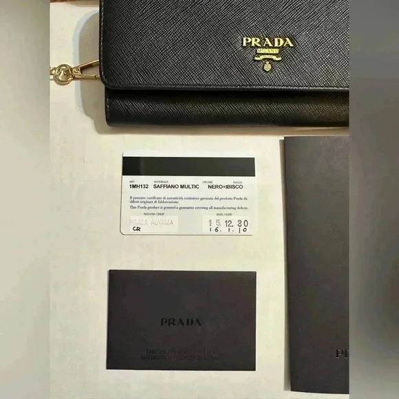 AUTHENTIC Prada Saffiano Metal Continental Flap Wallet multi color inside - Picture 5 of 16